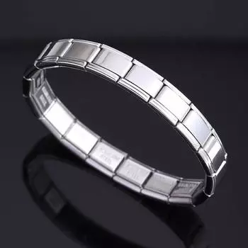 Новый итальянский браслет с подвесками для женщин и девочек, модные высококачественные матовые подвески, браслет из нержавеющей стали, изготовление ювелирных изделий своими руками