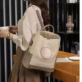 Новый известный женский рюкзак в стиле ретро с принтом, большой вместительности, дорожный рюкзак высокого качества из искусственной кожи, школьная сумка на плечо