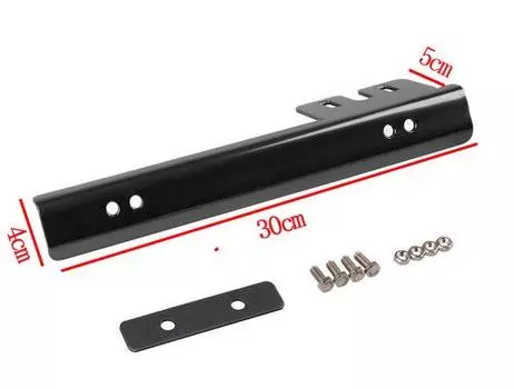 Новый JDM Черный Универсальный Передний Бампер Перенос Номерного Знака Кронштейн Держатель Бар