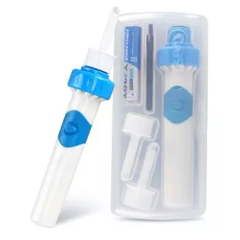 Новый Электрический Всасывающий Ушной Ушная Сера Ушная Сера Удаление Ушной Пылесос Чехол для Хранения Японская Инструкция Белый Синий [Издание 2025] Ухочистка, Вибрация, Тип,