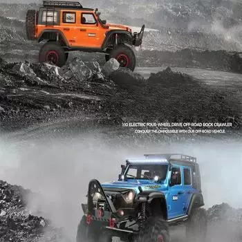 Новый Электрик 1:10 больших радиоуправляемых машинок 2.4G LED Light 4WD внедорожник модель дистанционного управления внедорожник механический грузовик скалолазный автомобиль мальчики подарок детская игрушка оранжевый