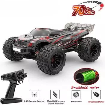 Новый JJRC 1/16 4WD RC Car 60KM/H Brushless RC Racing Car Remote Control Cars Off-Road Truck Toys Kids Gift фиолетовый