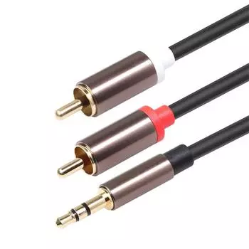Новый кабель 2RCA - AUX Адаптер 2-RCA - 3,5 мм Стерео Аудио Y-кабель 3 метра