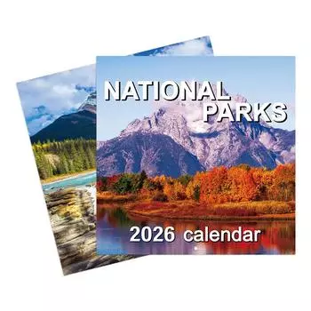 Новый календарь на 2026 год - 12-месячный календарь национальных парков, забавный, милый, для украшения дома, для планирования и многого другого ONESIZE