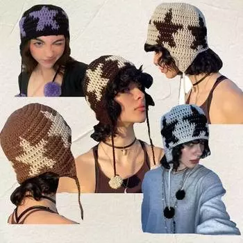 Новый капюшон ручной вязки, забавный капюшон с героями мультфильмов, отлично подойдет для фотосъемки на Хэллоуин adult 56-59cm