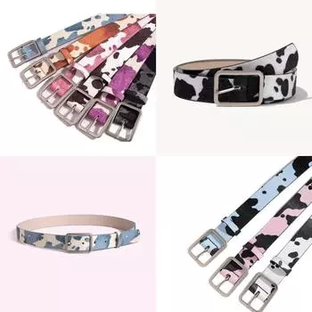 Новый Kawalli коровий женский ремень из натуральной кожи, женские ремни с золотой пряжкой, необычный винтажный ремень для джинсов, оптовая продажа бежевый