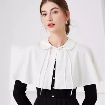 Новый китайский автомобильный бисерный накидка шаль универсальный многофункциональный поддельный воротник белый