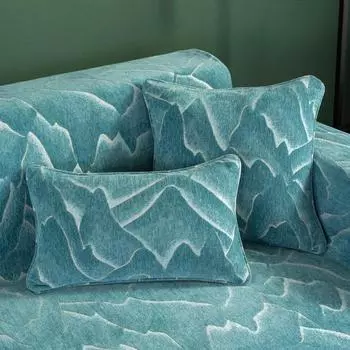 Новый китайский чехол для подушки из синели 30x50, 45x45 см, 50x50 см, высококачественный жаккардовый чехол в полоску, диван, домашний декор, чехол на спинку 30x50cm pillowcase бежевый