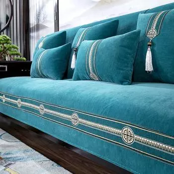 Новый китайский диван-подушка Four Seasons универсальный чехол для дивана нескользящий высококачественный чехол для мебели из красного дерева полотенце 70*70cm зелёный