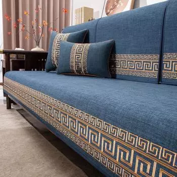 Новый китайский диван-подушка, нескользящий чехол для дивана, универсальный чехол для дивана Four Seasons, вышитая подушка 70*70cm