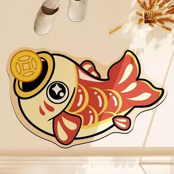 Новый китайский коврик для ванной комнаты специальной формы из диатомовой грязи, нескользящий, износостойкий, влагопоглощающий коврик для туалетной двери 40 * 60Cm