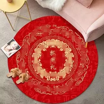 Новый китайский круглый ковер в китайском стиле для гостиной, спальни, кабинета, круглого одеяла в стиле Чжучжоу, модного журнального столика в национальном стиле, коврика для кровати, одеяла 80Cm round