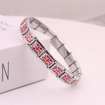 Новый китайский модный браслет мужской браслет из нержавеющей стали с гальваническим покрытием разборный браслет серебряный