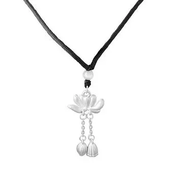 Новый китайский стиль Цветок лотоса, тент лотоса, ожерелье с кисточками, женский этнический стиль, высококачественный шейный платок