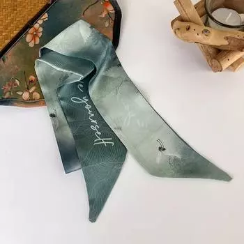 Новый китайский стиль длинный шелковый шарф-бандана резинка для волос веревка для волос ретро лента для женщин для завязывания волос тюрбан лента головной убор