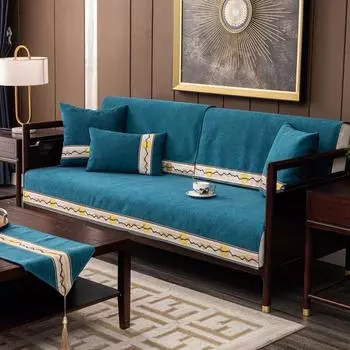 Новый китайский стиль Gambol диванная подушка Four Seasons Universal High-End Simple наборы тканей чехол ткань гостиная нескользящий коврик набор 60*60cm оранжевый