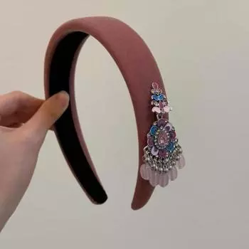 Новый китайский стиль кисточка колокольчик ободок для волос головной убор серебряный кулон заколка для волос украшение