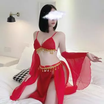Новый китайский стиль, национальный стиль, древний стиль, экзотический стиль, одежда для летающих танцев Дуньхуан, сексуальное нижнее белье, бесплатное сексуальное ханьфу One size (recommended weight 80-60 kg)