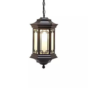 Новый китайский стиль ретро балкон беседка люстра открытый водонепроницаемый сад вилла коридор проход подвесной светильник No E27 bulbs