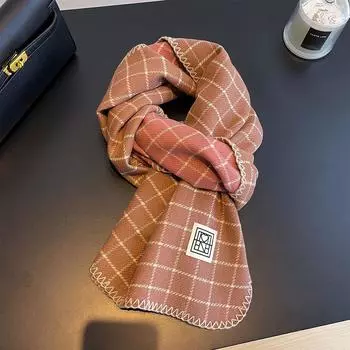 Новый Классический Теплый Шарф Мужской Женский Модный Шаль Осень Зима Корейский Простой Обмотка Имитация Кашемира Толстый Ветрозащитный Кейп Шарфы 45X190cm