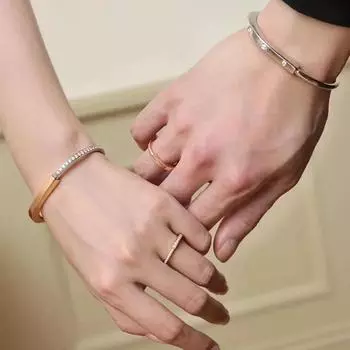 Новый классический женский браслет из серебра 925 пробы с геометрическим замком из циркония и розовым золотом в подарок на годовщину High quality silver