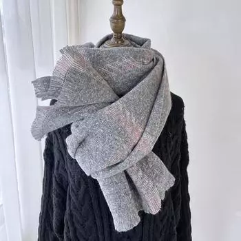 Новый клетчатый шарф, женская шаль с кисточками из искусственного кашемира, осенне-зимняя парная атмосфера, теплый и толстый шарф 200 * 63cm