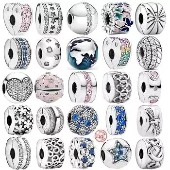 Новые бусины в форме клевера в форме банта и листа, подходящие для браслетов из стерлингового серебра 925 пробы с золотым покрытием, ювелирных изделий