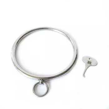 Новый ключ из нержавеющей стали, металлический БДСМ, ошейник для связывания, удержание раба, SM, эротические игры для пар, игры для взрослых, секс-игрушки для мужчин и женщин Female size