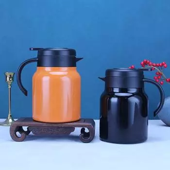 Новый кофейник большой емкости из нержавеющей стали 304 с вакуумной изоляцией красив и прост для семей студентов. 980ML оранжевый