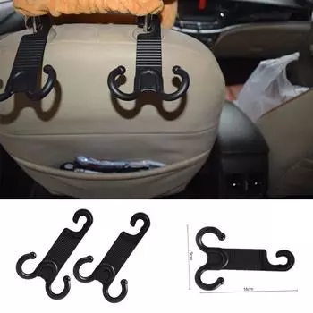Новый комплект из 2 устойчивых крючков для автомобильных сидений из нержавеющей стали