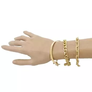 Новый комплект из 3 модных простых браслетов, новый золотой серебряный витой толстый браслет, женский браслет, ювелирные изделия для вечеринки, подарок золотой