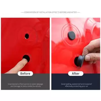 Новый комплект из 3 шт. подходит для 2007-2018 Jeep Wrangler JK JL Заглушки задней двери автомобиля Черная резина