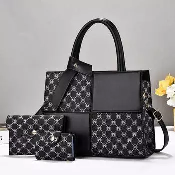 Новый комплект из трех предметов с контрастными цветами, сумка высокого уровня, все в одном, модная сумка через плечо .