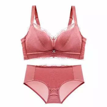 Новый комплект нижнего белья Cloud Dream Princess, удобный комплект нижнего белья средней толщины, дышащая модель, кружевной комплект без стального кольца, регулируемый бюстгальтер 38C чёрный