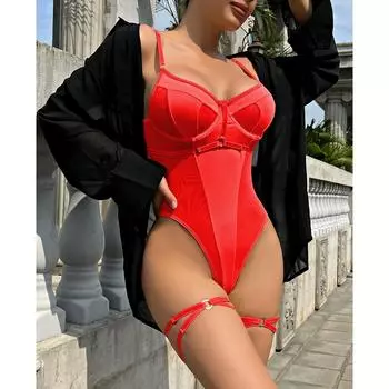 Новый комплект нижнего белья, кружевной боди, женское прозрачное сексуальное нижнее белье, прозрачный черный фитнес-разноцветный боди S