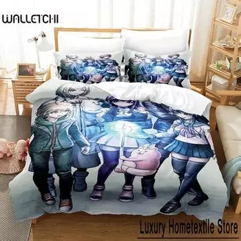 Новый комплект постельного белья Akudama Drive, односпальная кровать, двуспальная кровать размера «king-size», комплект постельного белья для взрослых и детей, комплект простыней с 3D-аниме 70x133cm 2pcs
