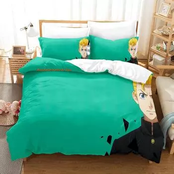 Новый комплект постельного белья Anime Tokyo Revengers Single Twin Full Queen King Size Bed Set Adult Kid Bedroom Duvet cover Sets Home Textiles EU Twin 135x200cm