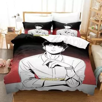 Новый комплект постельного белья Bj Alex, односпальная кровать, двуспальная кровать размера «king-size», комплект постельного белья для взрослых и детей, комплект простыней с 3D-принтом в стиле аниме 70x133cm 2pcs
