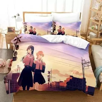 Новый комплект постельного белья Bloom Into You Single Twin Full Queen King Size Bed Set Adult Kids Bedroom Duvet Cover Sets Anime Bed Sheet Set 70x133cm 2pcs