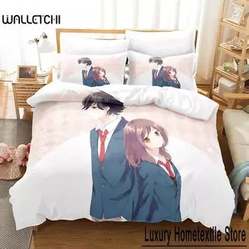 Новый комплект постельного белья Blue Spring Ride, односпальная кровать Twin, двуспальная кровать размера Queen, комплект постельного белья для взрослых и детей, комплект простыней в стиле аниме 70x133cm 2pcs