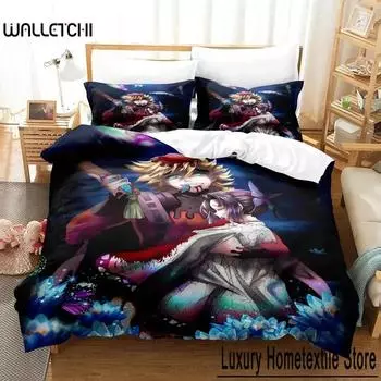 Новый комплект постельного белья Doma Single Twin Full Queen King Size Bed Set Adult Kids Bedroom Duvet Cover Sets 3D Print Anime Bed Set 70x133cm 2pcs