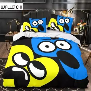 Новый комплект постельного белья Jacknjellify, односпальная кровать, двуспальная кровать размера «king-size», комплект постельного белья для взрослых и детей, комплект простыней с 3D-аниме 70x133cm 2pcs