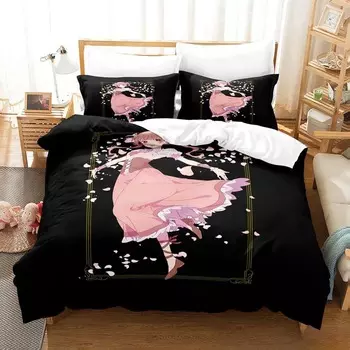 Новый комплект постельного белья Kawaii Anime Sugar Apple Fairy Tale Single Twin Full Queen King Size Bed Set Adult Kids Bedroom Duvet Cover Sets EU Twin 135x200cm
