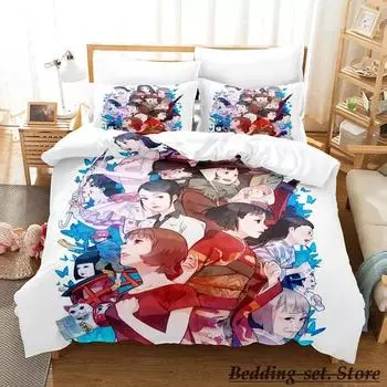 Новый комплект постельного белья konsatoshi Single Twin Full Queen King Size Bed Set Aldult Kid Bedroom Duvetcover Sets Anime Bed Kawaii 70x133cm 2pcs