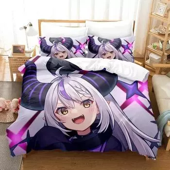 Новый комплект постельного белья La+Darknesss Single Twin Full Queen King Size Bed Set Adult Kid Bedroom Duvet cover Sets Anime Parure de lit Bed 70x133cm 2pcs