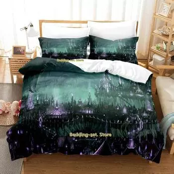 Новый комплект постельного белья Sci Fi City Single Twin Full Queen King Size Bed Set Adult Kid Bedroom Duvetcover Sets Anime Parure de lit Bed EU Single 135x200cm