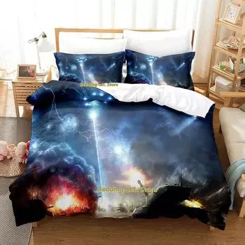 Новый комплект постельного белья Sci Fi Battle Single Twin Full Queen King Size Bed Set Adult Kid Bedroom Duvetcover Sets Anime Parure de lit Bed 70x133cm 2pcs