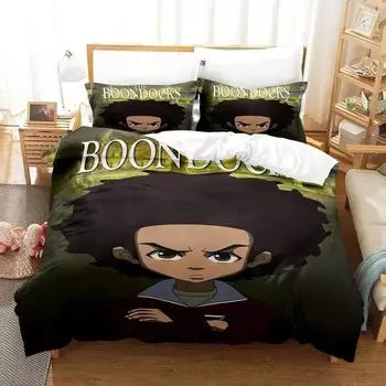 Новый комплект постельного белья The Boondocks Single Twin Full Queen King Size комплект постельного белья Aldult Kid Bedroom Duvetcover Sets 3D Anime Bed Sheet Set 70x133cm 2pcs