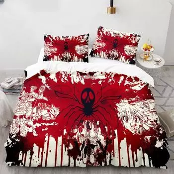 Новый комплект постельного белья в стиле аниме «Охотник X Охотник», «Печенье Крюгера», пододеяльник, роскошный детский комплект постельного белья Twin Queen King Size для мальчиков EU SK(260x220cm)