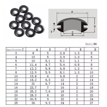 Новый комплект резиновых втулок 130x Металлическое отверстие Винтажный автомобиль Провод Уплотнительная прокладка Защитное кольцо для кабеля
